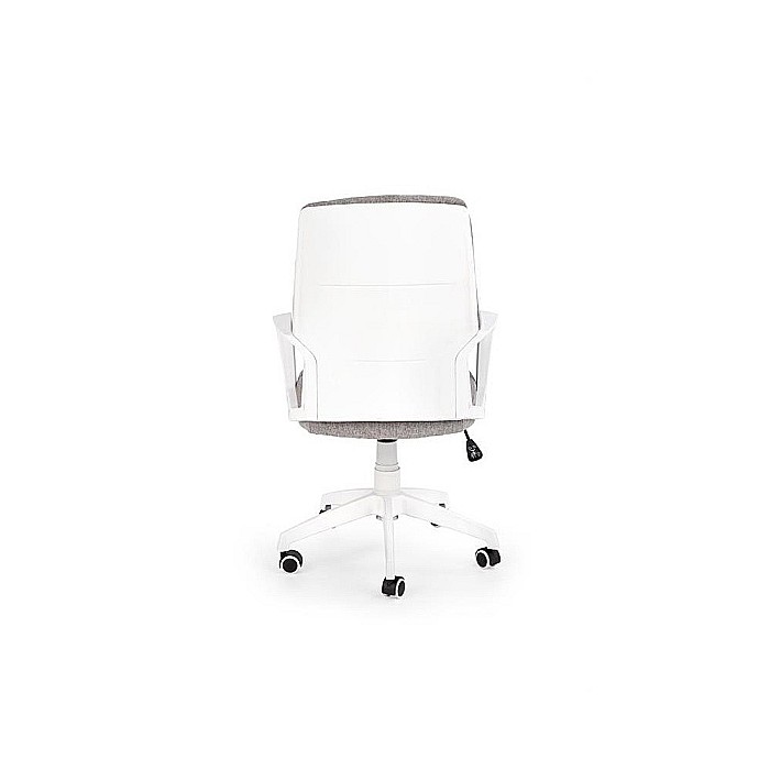Scaun birou cu stofa, HM Spin 2, mecanism de balans, ergonomic, cadru polipropilena, cu brate, 100 kg, gri [3]
