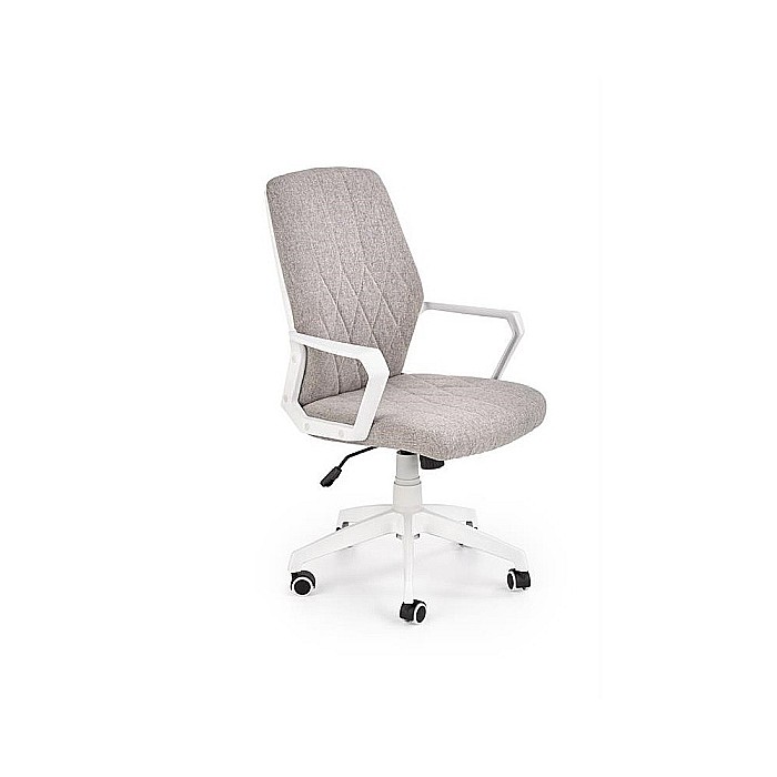 Scaun birou cu stofa, HM Spin 2, mecanism de balans, ergonomic, cadru polipropilena, cu brate, 100 kg, gri [1]
