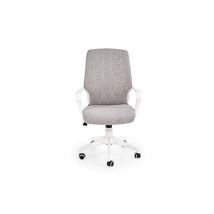 Scaun birou cu stofa, HM Spin 2, mecanism de balans, ergonomic, cadru polipropilena, cu brate, 100 kg, gri [2]