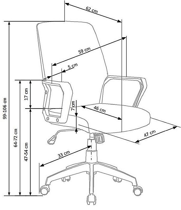 Scaun birou cu stofa, HM Spin 2, mecanism de balans, ergonomic, cadru polipropilena, cu brate, 100 kg, gri [5]