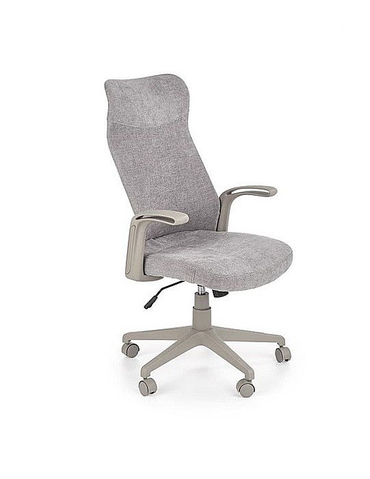 Scaun birou ergonomic HM Arctic, stofa, mecanism de balans, cadru polipropilena, rotatie 360°, 100 kg, gri [1]