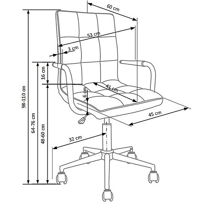 Scaun birou ergonomic, HM Gonzo 2, cadru cromat, tapiterie piele ecologica, mecanism de balans, roti pivotante, 90 kg, roz [6]
