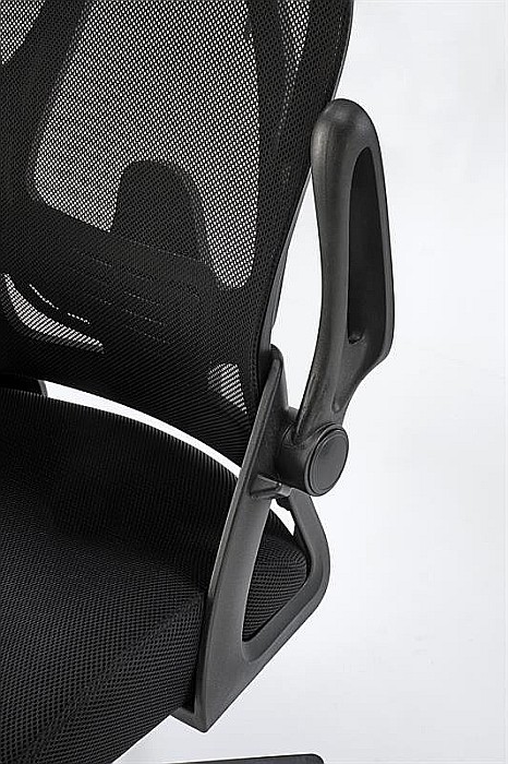 Scaun birou ergonomic HM Negro, mesh, mecanism balans, suport lombar, tetiera ajustabila,100 kg, negru [8]