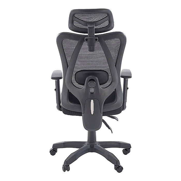 Scaun birou ergonomic HM Ramos, mesh, mecanism multiblock, baza polipropilena, suport lombar reglabil, cotiere ajustabile, 120 kg, negru [6]