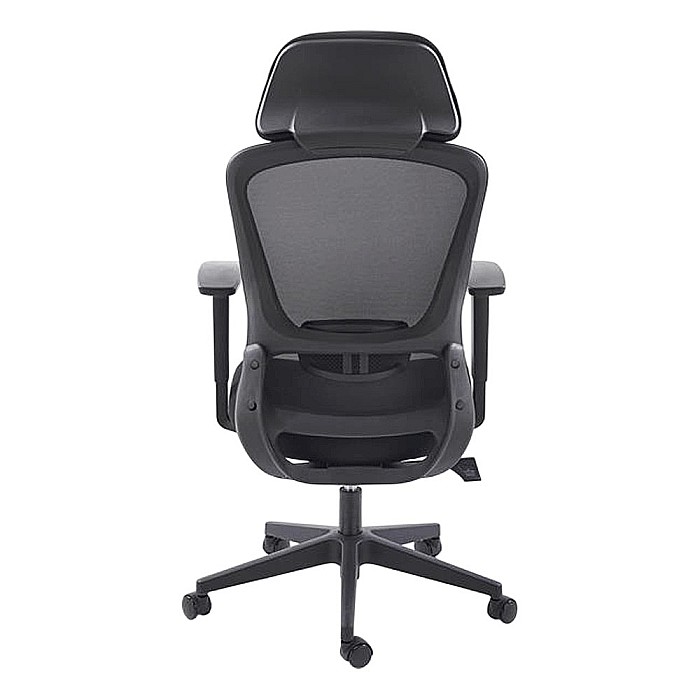 Scaun birou ergonomic HM Sonar, mesh, mecanism multiblock, suport lombar, cotiere reglabile,120 kg, negru [3]