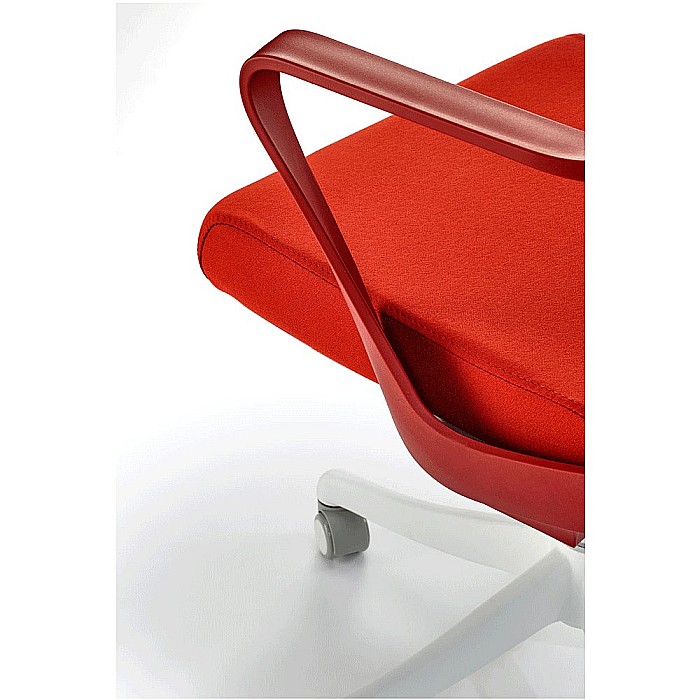 Scaun birou ergonomic HM Vesuvio 2, mesh, mecanism balans, baza polipropilena, suport lombar, tetiera reglabila, 120 kg, rosu scortisoara/gri/alb [10]