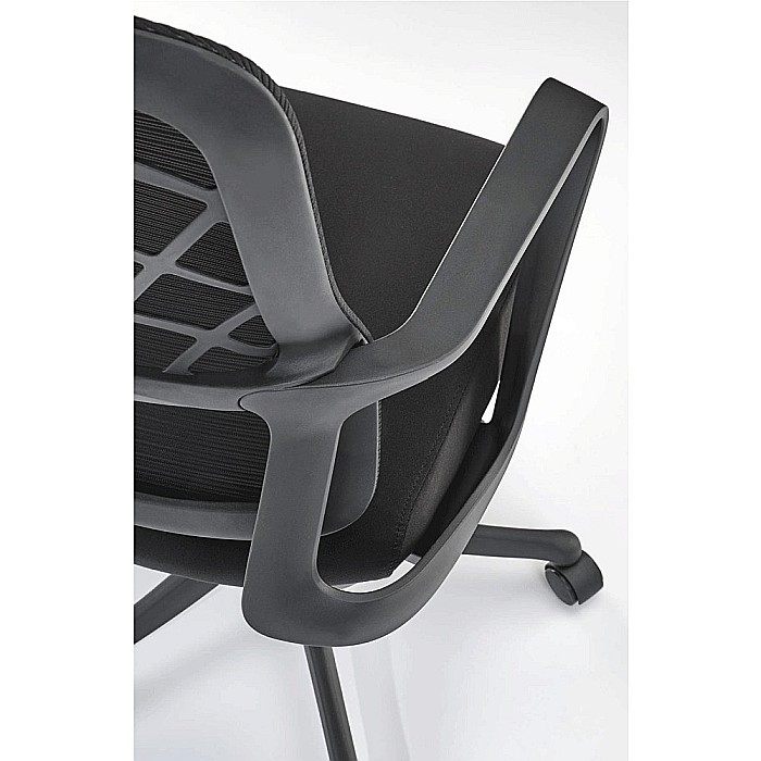 Scaun birou ergonomic HM Vesuvio, mesh, mecanism balans, baza polipropilena, suport lombar, tetiera ajustabila,120 kg, negru [9]