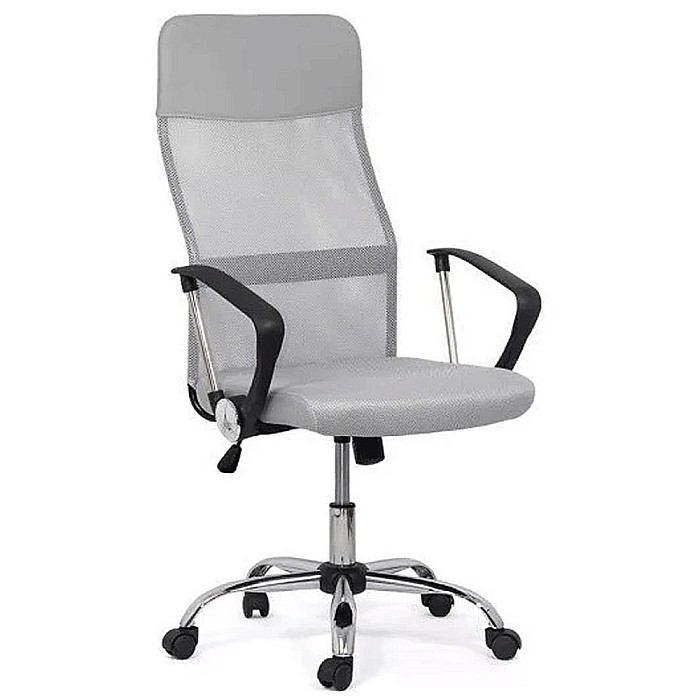 Scaun birou ergonomic mesh OFF 907, baza cromata, cu tetiera, mecanism de balans, 110 kg [2]