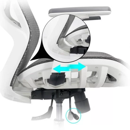 Scaun birou ergonomic multifunctional SYYT 9503, mesh, mecanism multiblock, tetiera reglabila 2D, 120 kg, gri [6]