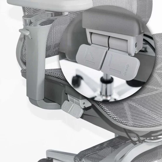 Scaun birou ergonomic multifunctional SYYT 9520, mesh, sezut culisabil, brate 4D, role gumate, 120 kg, gri [7]