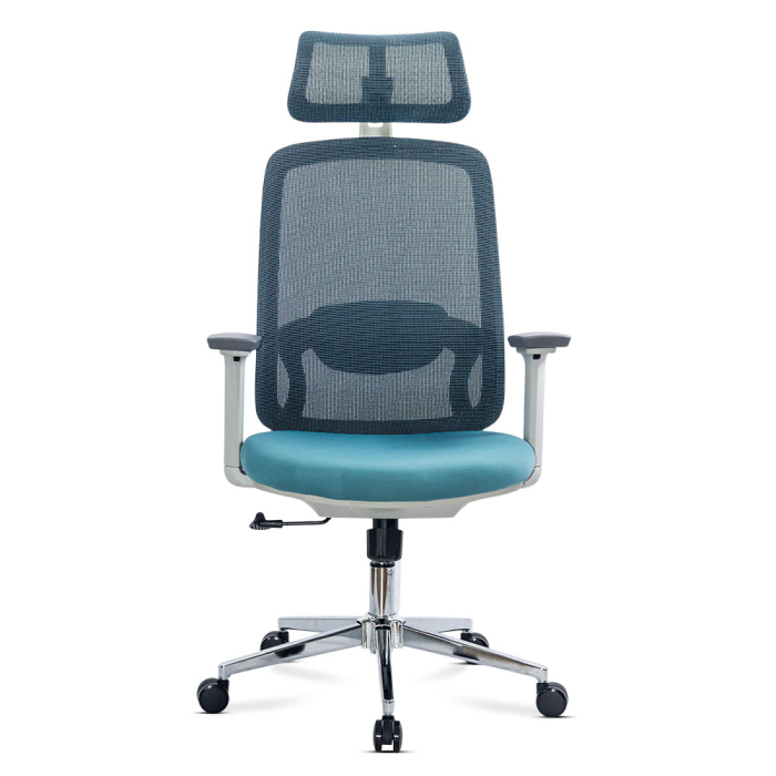 Scaun birou ergonomic OFF 403, mesh, brate reglabile,120 kg, bleu [2]