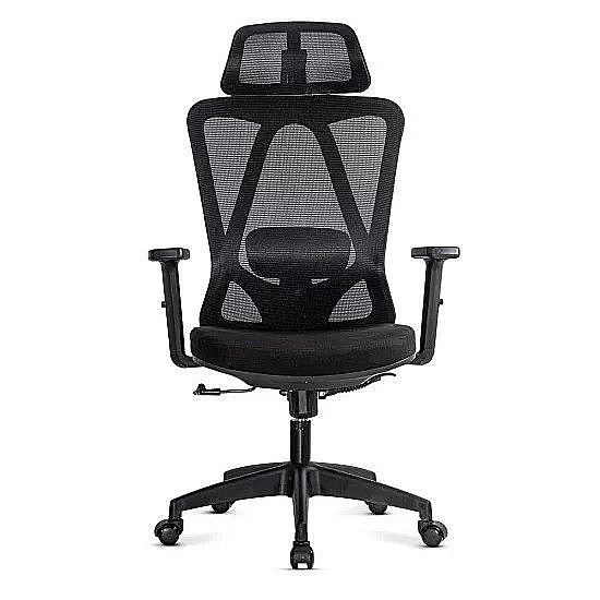 Scaun birou ergonomic OFF987, mesh, mecanism a-sincron, cotiere reglabile, 110 kg, negru [3]