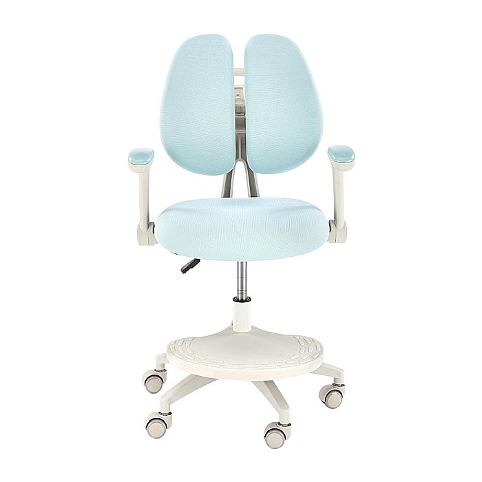 Scaun birou ergonomic pentru copii HM Panco, ajustabil pe inaltime si adancime, mesh, suport pentru picioare, 70 kg, bleu [3]