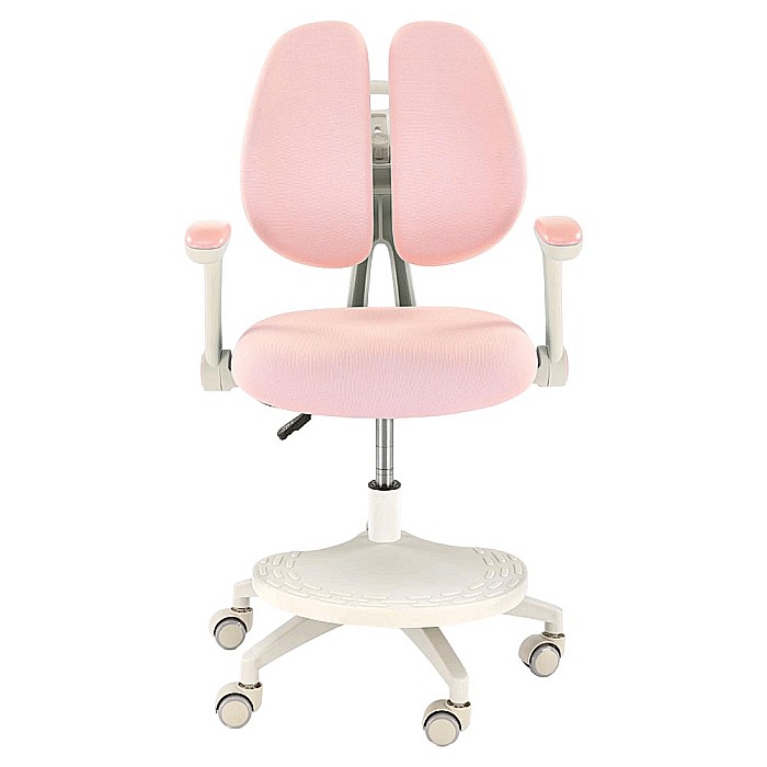 Scaun birou ergonomic pentru copii HM Panco, ajustabil pe inaltime si adancime, mesh, suport pentru picioare, roz [4]
