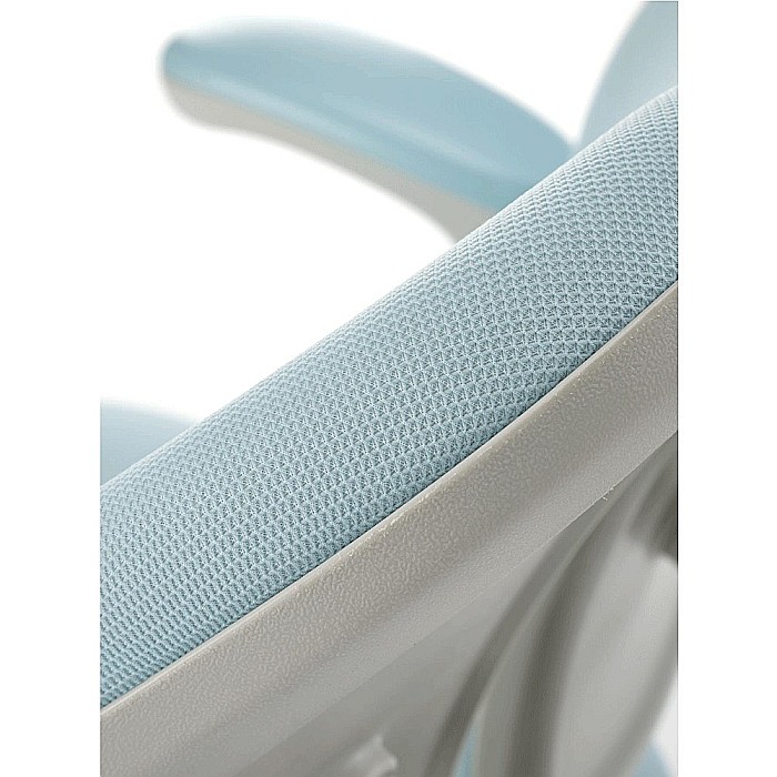 Scaun birou ergonomic pentru copii HM Panco, ajustabil pe inaltime si adancime, mesh, suport pentru picioare, 70 kg, bleu [8]