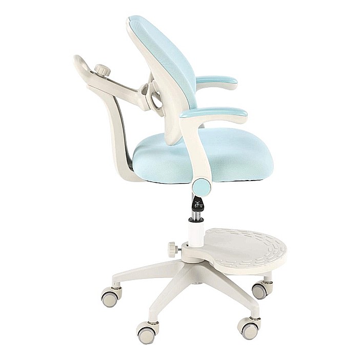 Scaun birou ergonomic pentru copii HM Panco, ajustabil pe inaltime si adancime, mesh, suport pentru picioare, 70 kg, bleu [7]