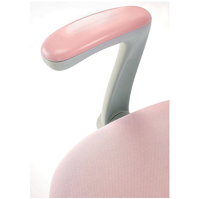 Scaun birou ergonomic pentru copii HM Panco, ajustabil pe inaltime si adancime, mesh, suport pentru picioare, roz [7]