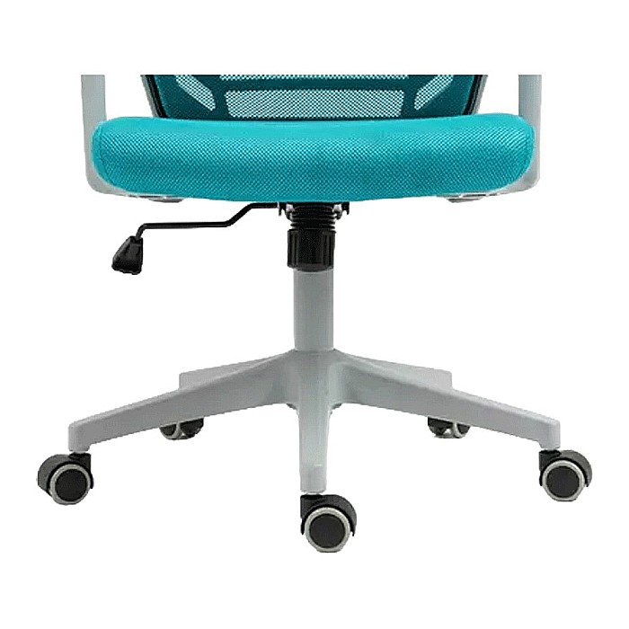 Scaun birou ergonomic SL Q320, mesh, mecanism inclinare, baza polipropilena, suport lombar, roti cauciucate, 90 kg, albastru/gri [5]