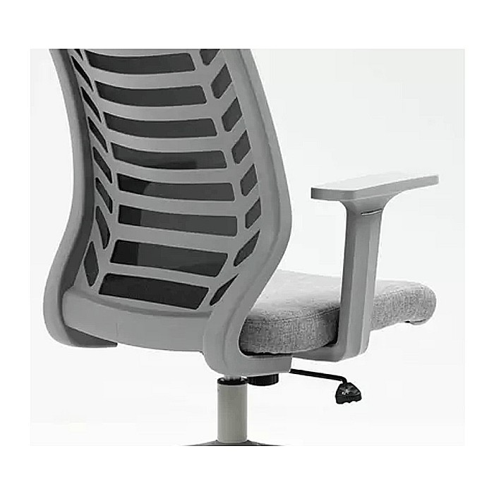 Scaun birou ergonomic SL Q320, mesh, mecanism inclinare, baza polipropilena, suport lombar, roti cauciucate, 90 kg, negru/gri [3]