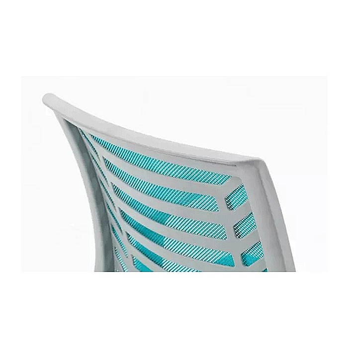Scaun birou ergonomic SL Q320, mesh, mecanism inclinare, baza polipropilena, suport lombar, roti cauciucate, 90 kg, albastru/gri [7]