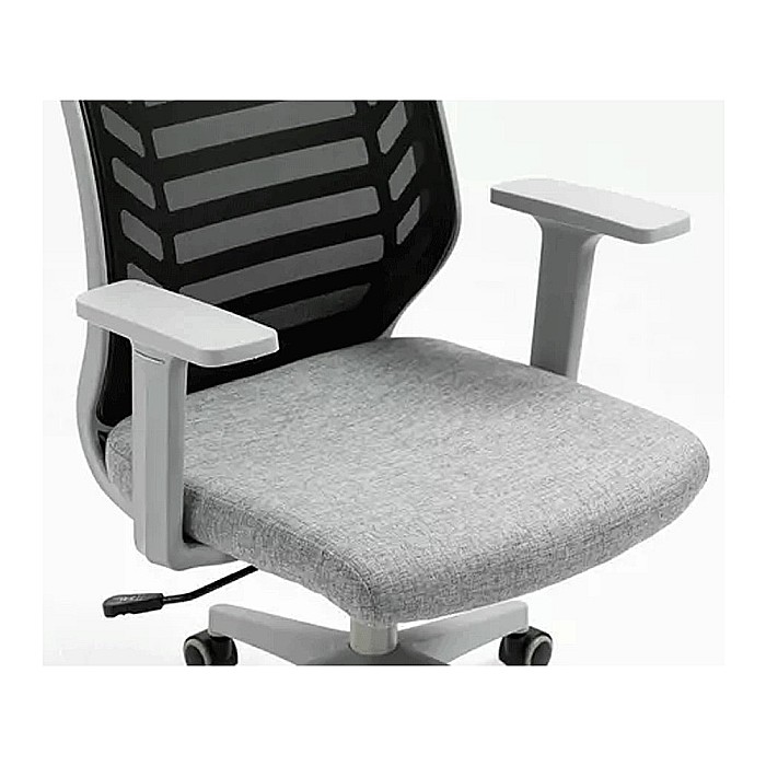 Scaun birou ergonomic SL Q320, mesh, mecanism inclinare, baza polipropilena, suport lombar, roti cauciucate, 90 kg, negru/gri [4]