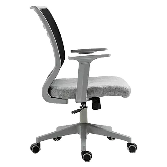 Scaun birou ergonomic SL Q320, mesh, mecanism inclinare, baza polipropilena, suport lombar, roti cauciucate, 90 kg, negru/gri [5]