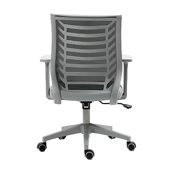 Scaun birou ergonomic SL Q320, mesh, mecanism inclinare, baza polipropilena, suport lombar, roti cauciucate, 90 kg, negru/gri [8]