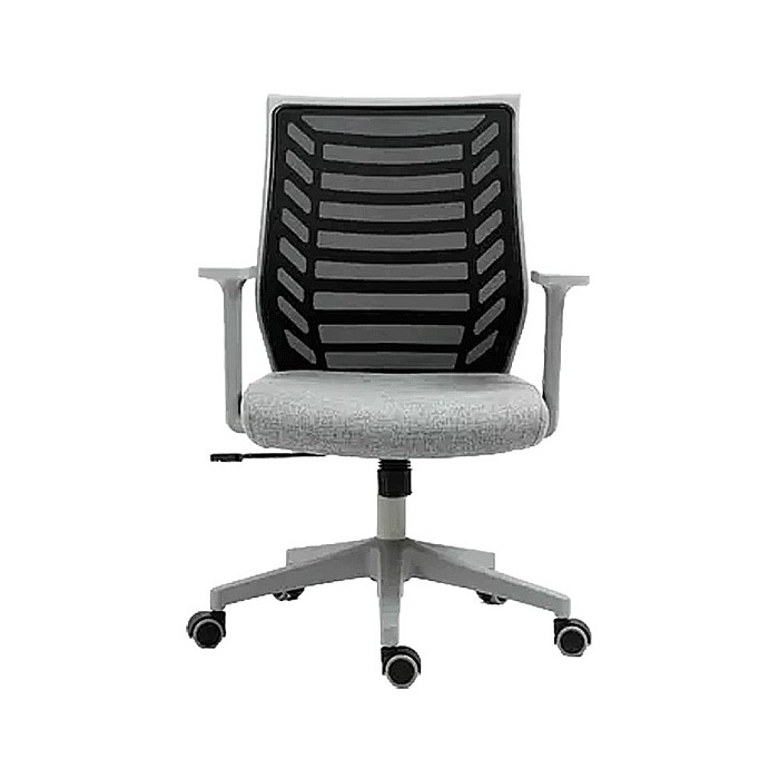 Scaun birou ergonomic SL Q320, mesh, mecanism inclinare, baza polipropilena, suport lombar, roti cauciucate, 90 kg, negru/gri [7]