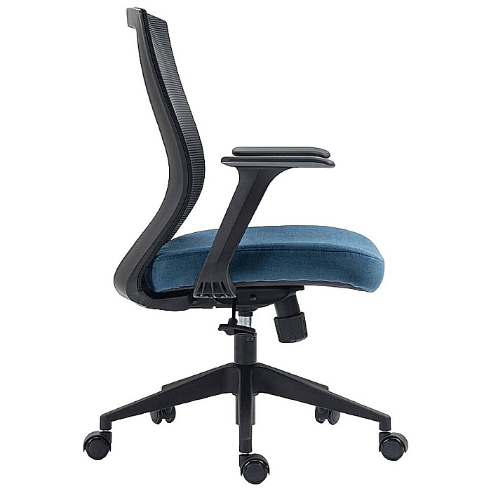Scaun birou ergonomic SL Q328, mesh, inaltime reglabila, roti pivotante, cadru polipropilena, 136 kg, negru/albastru [5]
