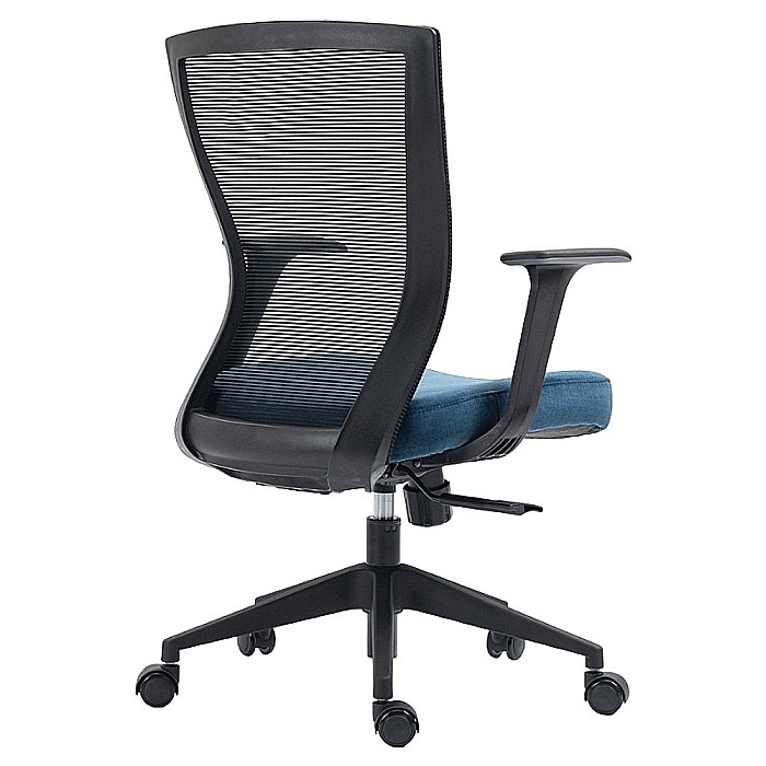 Scaun birou ergonomic SL Q328, mesh, inaltime reglabila, roti pivotante, cadru polipropilena, 136 kg, negru/albastru [3]