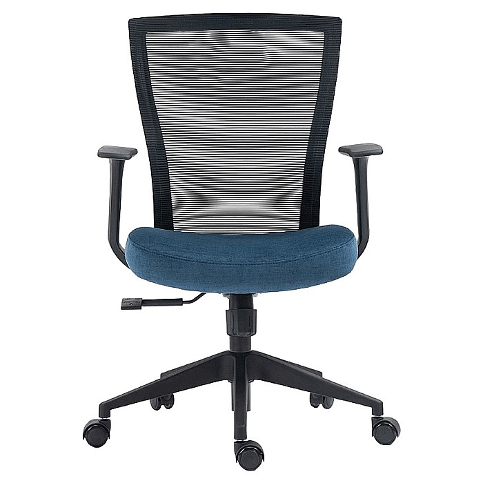 Scaun birou ergonomic SL Q328, mesh, inaltime reglabila, roti pivotante, cadru polipropilena, 136 kg, negru/albastru [2]