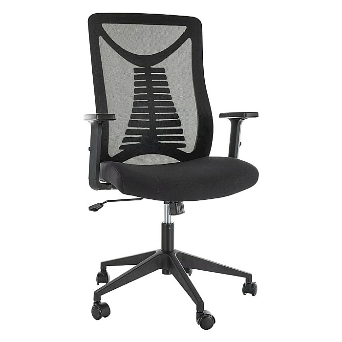 Scaun birou ergonomic SL Q330R, mesh, respirabil, cotiere reglabile, mecanism inclinare, 110 kg, negru [2]