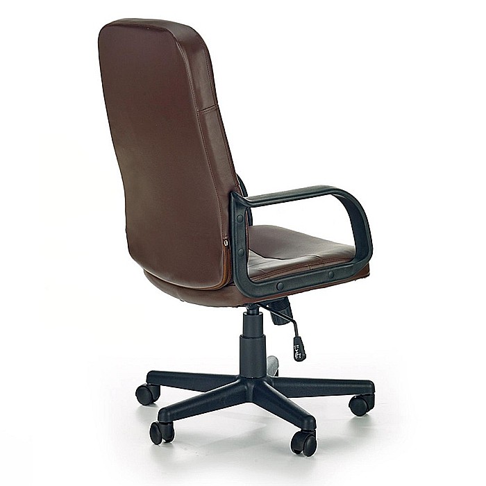 Scaun birou HM Denzel, Piele ecologica, Directorial, Mecanism balansare, Inaltime ajustabila, 102 kg, Maro [2]