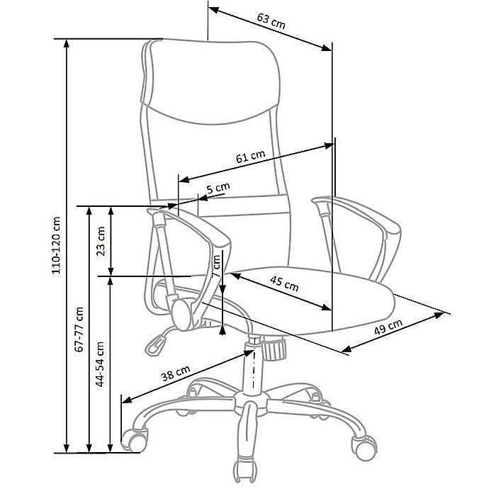 Scaun birou HM Vire, Mesh, Ergonomic, Tetiera cu piele ecologica, Inaltime ajustabila, Mecanism balansare, Rotire 360 ˚, 100 Kg, Alb [3]