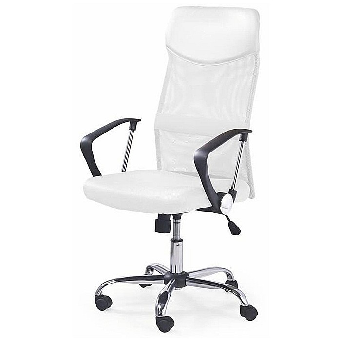 Scaun birou HM Vire, Mesh, Ergonomic, Tetiera cu piele ecologica, Inaltime ajustabila, Mecanism balansare, Rotire 360 ˚, 100 Kg, Alb [2]
