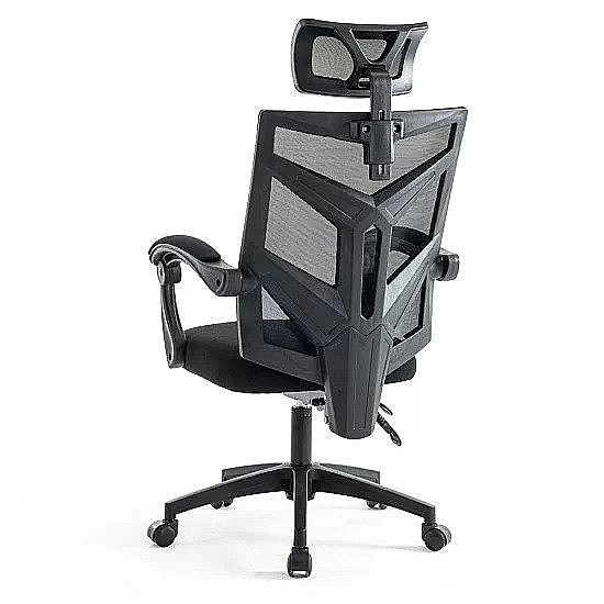 Scaun birou mesh OFF434, ergonomic, rabatabil, cu tetiera, respirabil,100 kg [4]