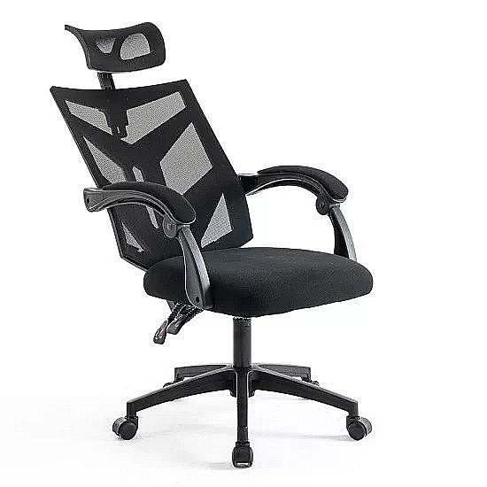 Scaun birou mesh OFF434, ergonomic, rabatabil, cu tetiera, respirabil,100 kg [12]