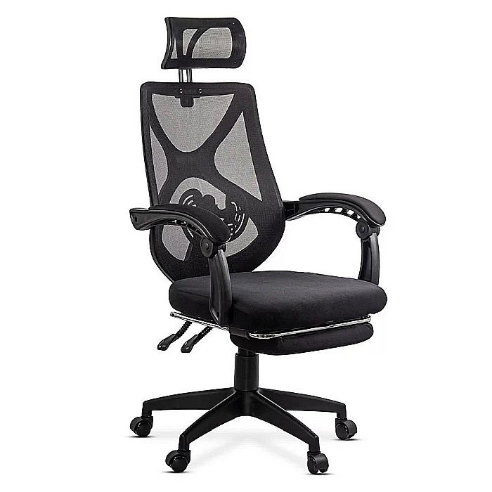 Scaun birou mesh OFF636, ergonomic, suport lombar, tetiera reglabila, mecanism asincron,100 kg [1]