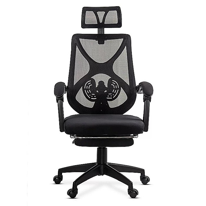 Scaun birou mesh OFF636, ergonomic, suport lombar, tetiera reglabila, mecanism asincron,100 kg [5]