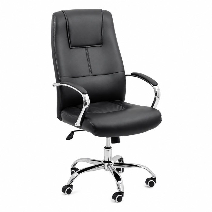 Scaun birou OFF 324, piele ecologica, mecanism de balans, cadru cromat, 110 kg [2]