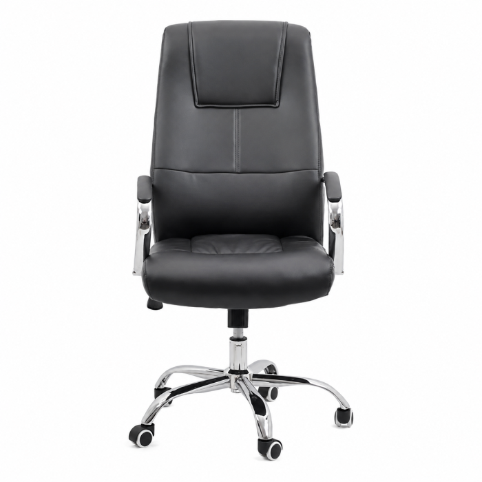 Scaun birou OFF 324, piele ecologica, mecanism de balans, cadru cromat, 110 kg [3]
