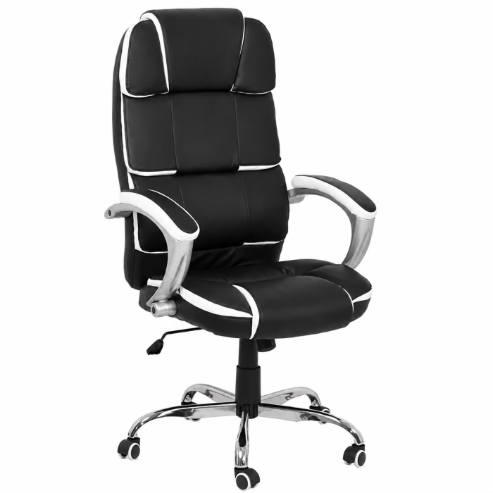 Scaun directorial OFF 357, piele ecologica, mecanism de balans, robust, 110 kg [2]