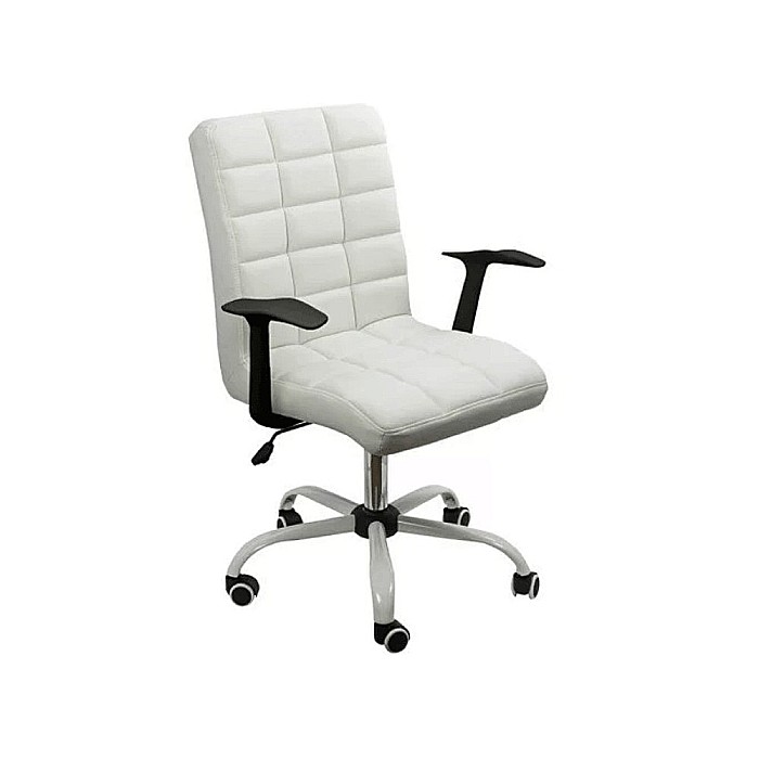 Scaun birou OFF 603, mecanism de balans, piele ecologica, baza otel cromat, 100 kg [1]