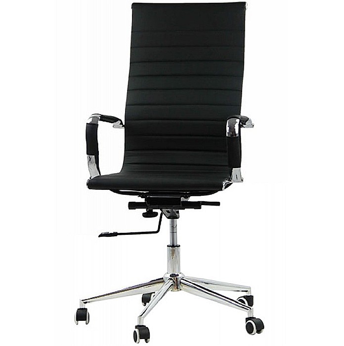 Scaun birou OFF 802, ergomic, mecanism balans si rotire, baza cromata, 110 kg [1]