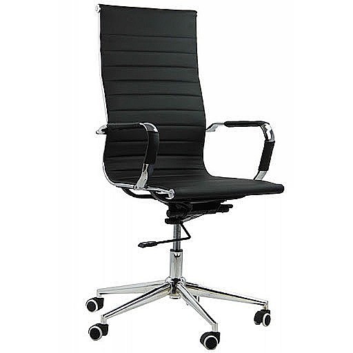 Scaun birou OFF 802, ergomic, mecanism balans si rotire, baza cromata, 110 kg [2]