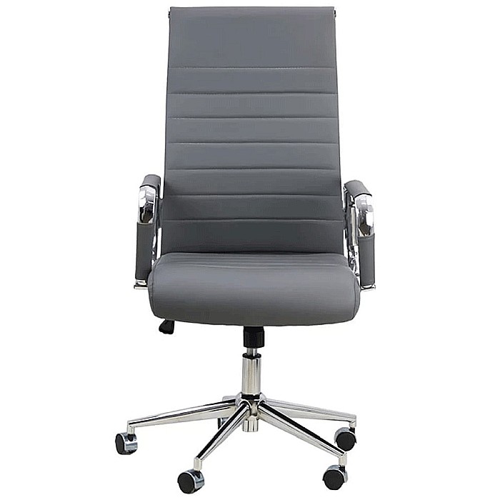 Scaun birou OFF 937, operativ, piele ecologica, ergonomic, baza cromata, inaltime reglabila, 110 kg [3]