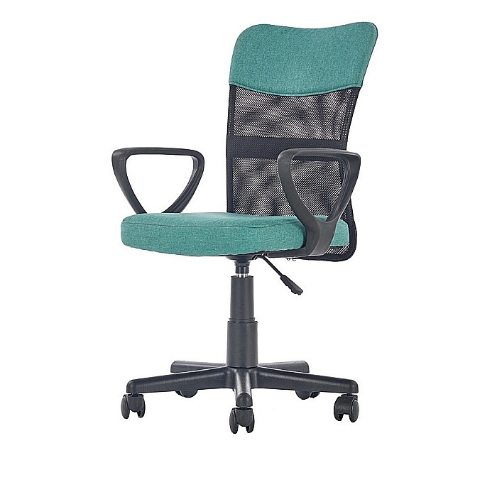 Scaun birou pentru copii cu plasa textila, HM Timmy, ergonomic, inaltime reglabila, structura polipropilena, Rotire 360 ˚, 120 kg, turcoaz [2]