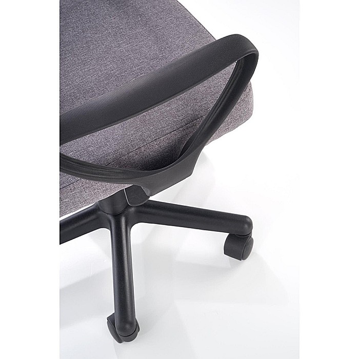 Scaun birou pentru copii cu plasa textila, HM Timmy, ergonomic, inaltime reglabila, structura polipropilena, rotativ, 120 kg, gri [7]