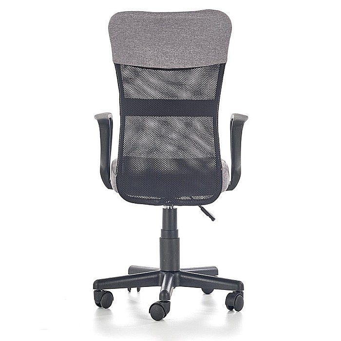 Scaun birou pentru copii cu plasa textila, HM Timmy, ergonomic, inaltime reglabila, structura polipropilena, rotativ, 120 kg, gri [4]