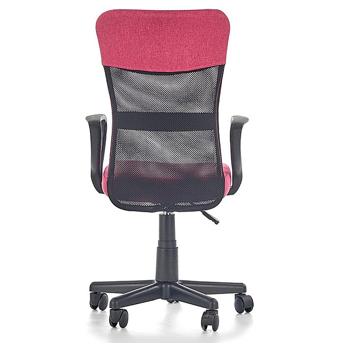 Scaun birou pentru copii cu plasa textila, HM Timmy, ergonomic, inaltime reglabila, structura polipropilena, Rotire 360 ˚, 120 kg, roz [3]